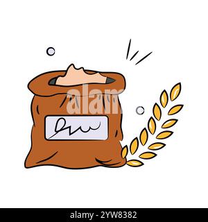 hand-drawn sack of flour Stock Vector Image & Art - Alamy