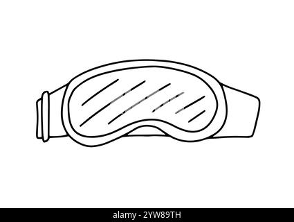 Hand drawn ski glasses vector Stock Vector