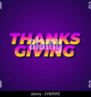 Thanksgiving text effect design for social media ads Stock Vector