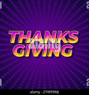 Thanksgiving text effect design for social media ads Stock Vector