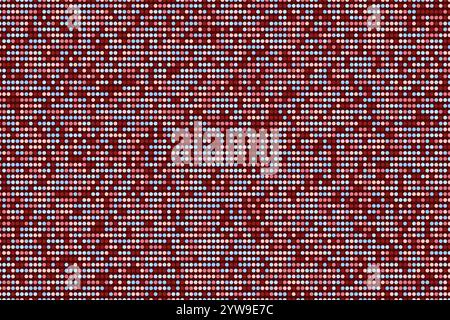 Mosaic point circles multicolored dots background. Blue and burgundy dot background gradient random pixels. Vector illustration Stock Vector