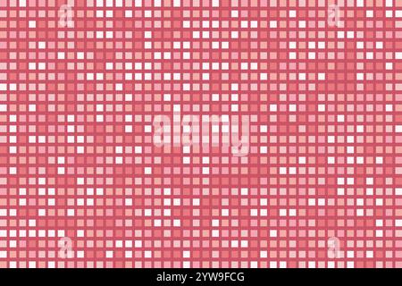 Abstract pixel background mosaic pink squares, template business banner vector illustration Stock Vector