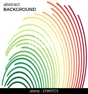 Abstract background with colorful rainbow lines. Colored circles with place for your text  on a white background. Stock Vector
