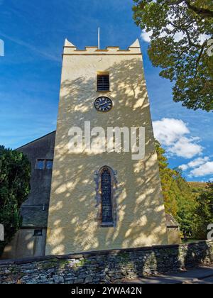 UK, Cumbria, Lake District, Grasmere, St Oswald's Church. Stock Photo