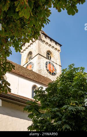 The Church in The Old Town of Schaffhausen, Switzerland Stock Photo