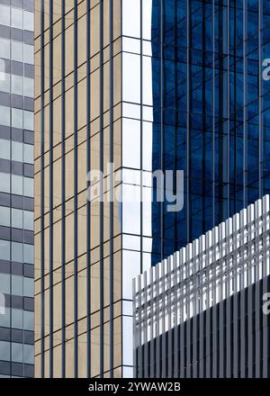 Architectural geometric modern abstract from 10245 102 Street NW in downtown Edmonton, Alberta Stock Photo
