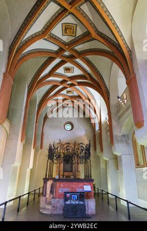 Pinkas Synagogue Interior, Prague, Czechia, Czech Republic. Stock Photo