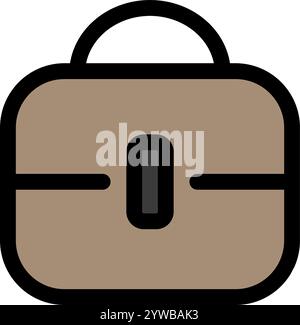 Business or school bag symbol - modern education or office icon symbol Stock Vector