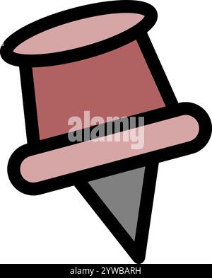 Pin icon symbol - modern education or office icon symbol Stock Vector