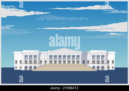 The Asiatic Society Mumbai - Stock Image as JPG File Stock Vector