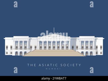 The Asiatic Society Mumbai - Stock Image as JPG File Stock Vector