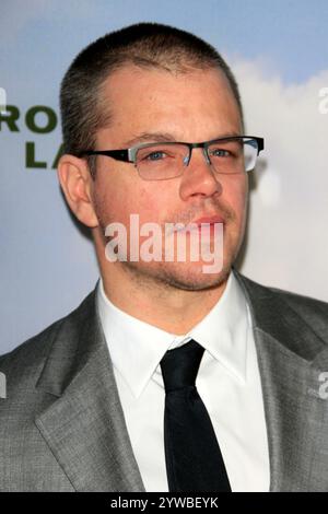 LOS ANGELES, CA - DECEMBER 06: Matt Damon at the premiere of Focus Features' 'Promised Land' at the Directors Guild Of America on December 6, 2012 in Los Angeles, California. (Credit Image: © Nina Prommer/ZUMA Press Wire) EDITORIAL USAGE ONLY! Not for Commercial USAGE! Stock Photo