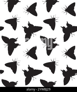 Isolated silhouette of a moth sketch Vector Stock Vector Image & Art ...