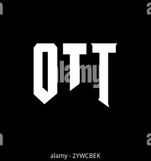OTT letter logo design for technology company. OTT logo design black ...