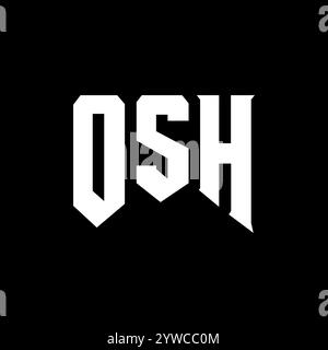 OSH letter logo design for technology company. OSH logo design black ...