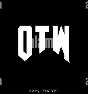 OTW letter logo design for technology company. OTW logo design black ...