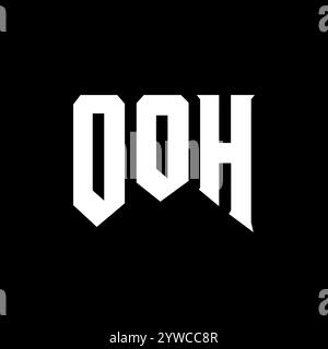 OOH letter logo design for technology company. OOH logo design black ...