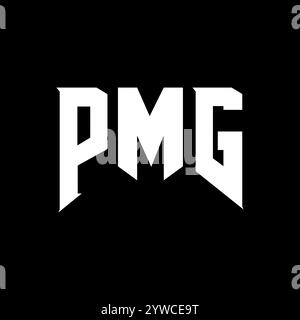 PMG letter logo design for technology company. PMG logo design black ...