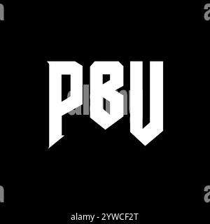 PBU letter logo design for technology company. PBU logo design black ...