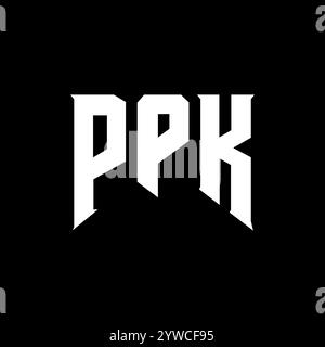 PPK letter logo design for technology company. PPK logo design black ...