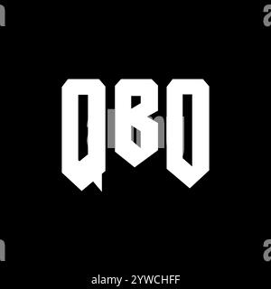 QBO letter logo design for technology company. QBO logo design black ...