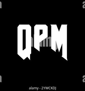 QPM letter logo design for technology company. QPM logo design black ...