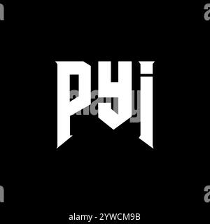 PYI letter logo design for technology company. PYI logo design black ...