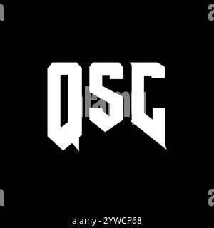 QSC letter logo design for technology company. QSC logo design black ...