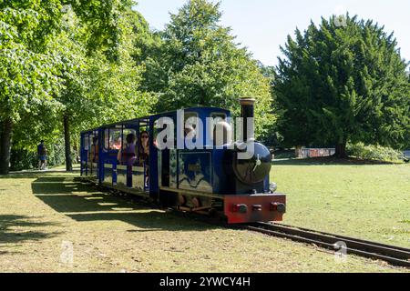 Miniature Train, The Pavilion Gardens, Saint John's Road,, St John's Rd, Buxton, SK17 6XQ, United Kingdom Stock Photo