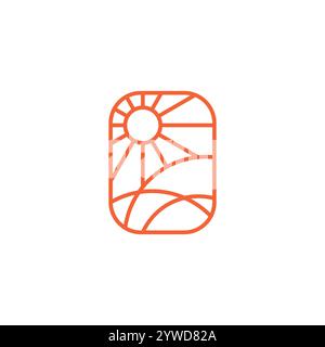 Sunshine Logo Icon Design. Sun Vector Illustration. Agriculture Logo Stock Vector