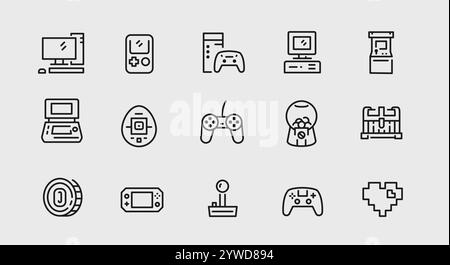 Game Icons Set Stock Vector