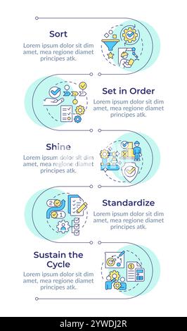 5S methodology infographic design template Stock Vector