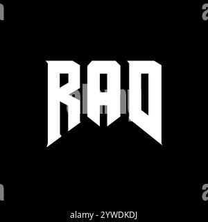 RAD letter logo design for technology company. RAD logo design black ...