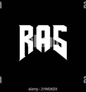 RAS letter logo design for technology company. RAS logo design black ...