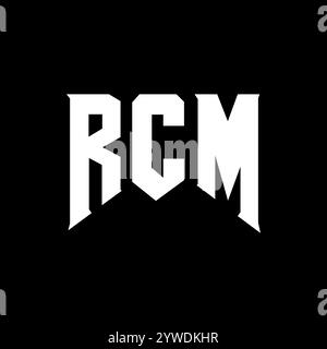 RCM letter logo design for technology company. RCM logo design black ...