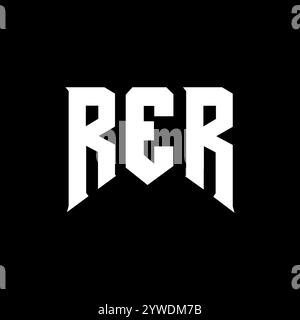 RER letter logo design for technology company. RER logo design black ...
