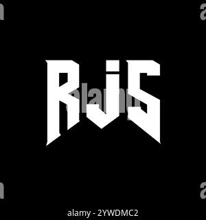RJS letter logo design for technology company. RJS logo design black ...