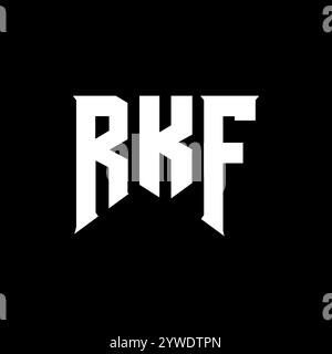 RKF letter logo design for technology company. RKF logo design black ...
