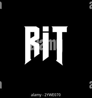 RIT letter logo design for technology company. RIT logo design black ...