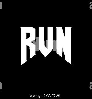 RVN letter logo design for technology company. RVN logo design black ...