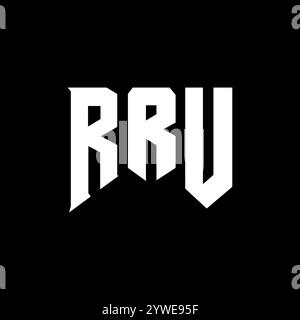 RRU letter logo design for technology company. RRU logo design black ...