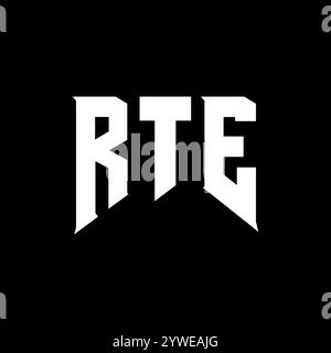 RTE letter logo design for technology company. RTE logo design black ...