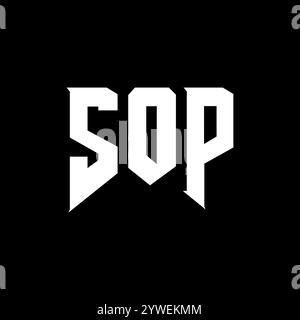 SOP letter logo design for technology company. SOP logo design black ...