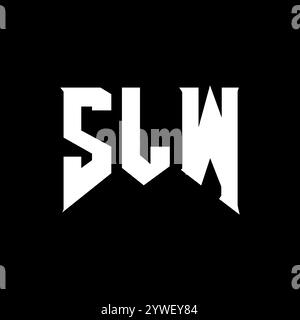 SLW letter logo design for technology company. SLW logo design black ...