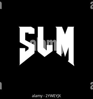 SLM letter logo design for technology company. SLM logo design black ...