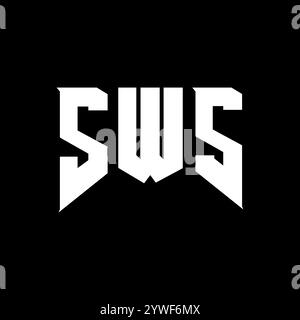 SWS letter logo design for technology company. SWS logo design black ...