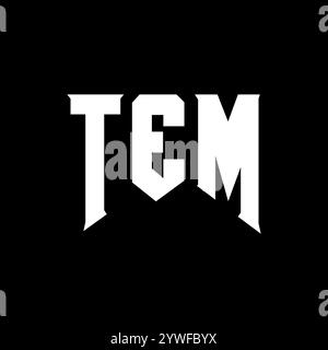 TEM letter logo design for technology company. TEM logo design black ...