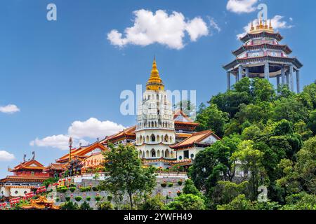 View over the Kek Lok Si Temple in Penang, Malaysia. Stock Photo