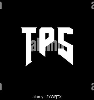 TPS letter logo design for technology company. TPS logo design black and white color combination. TPS logo, TPS vector, TPS design, TPS icon, TPS alph Stock Vector