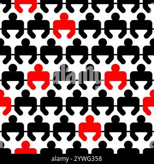 Meeting pattern seamless. Conference in office background. session texture Stock Vector